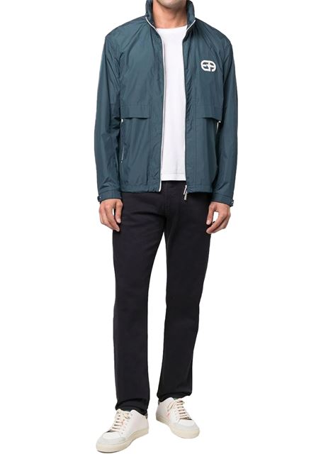 Blouson full zip in nylon ricamo logo r-EAcreate EMPORIO ARMANI | Giubbotti | 3L1BA1 1NCGZ0948